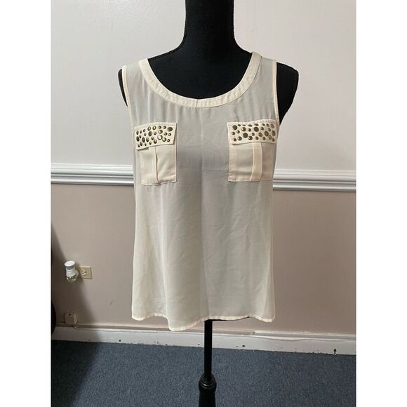 Swoon Cream Pocket Tank Top - Picture 1 of 4